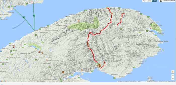Malgré la diminution du débit des rivières, des routes demeurent ...