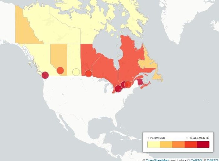 O est-on le plus svre envers les fumeurs au pays? La rponse en carte |  Radio-Canada