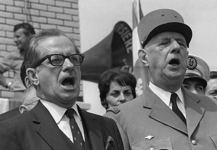 Charles de Gaulle et Daniel Johnson