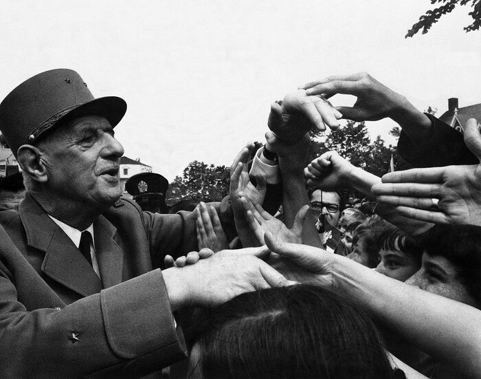 Le président français Charles de Gaulle à Montréal, en juillet 1967