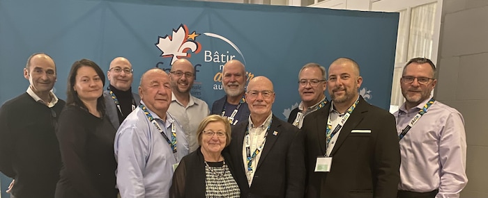 La délégation franco-manitobaine participante au congrès des conseils scolaires francophones en situation minoritaire.