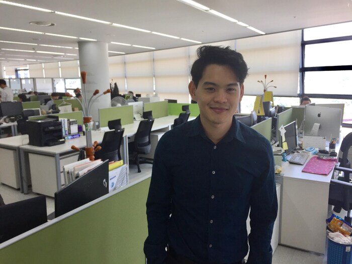 Jacques Phe dans les bureaux de YAP à Séoul