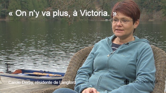 Résidente de Langford, Carole Derby, ne se rend plus à Victoria à cause des bouchons de circulation.