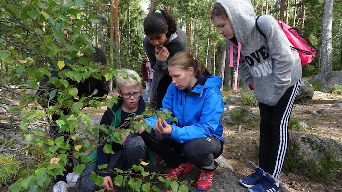 Enseignante à l’école Kirsti d’Espoo, Anniina Hakkarainen associe biologie, mathématiques, pensée logique et cours de langue finnoise aux journée de classe passées en plein air.