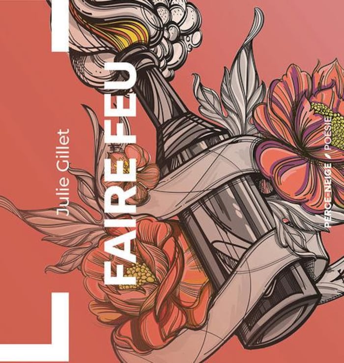 La couverture du recueil de poésie « Faire feu » de l'autrice Julie Gillet.