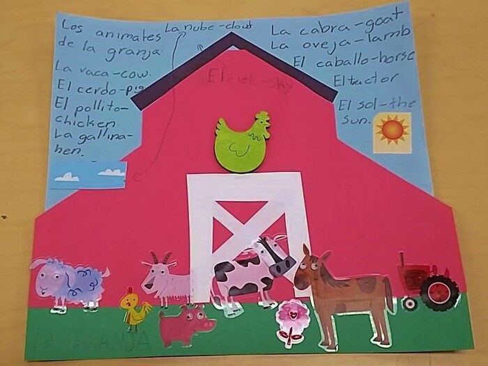 Une des activités éducatives proposées aux jeunes élèves de l'école d'espagnol salvadorienne de Regina, en Saskatchewan.