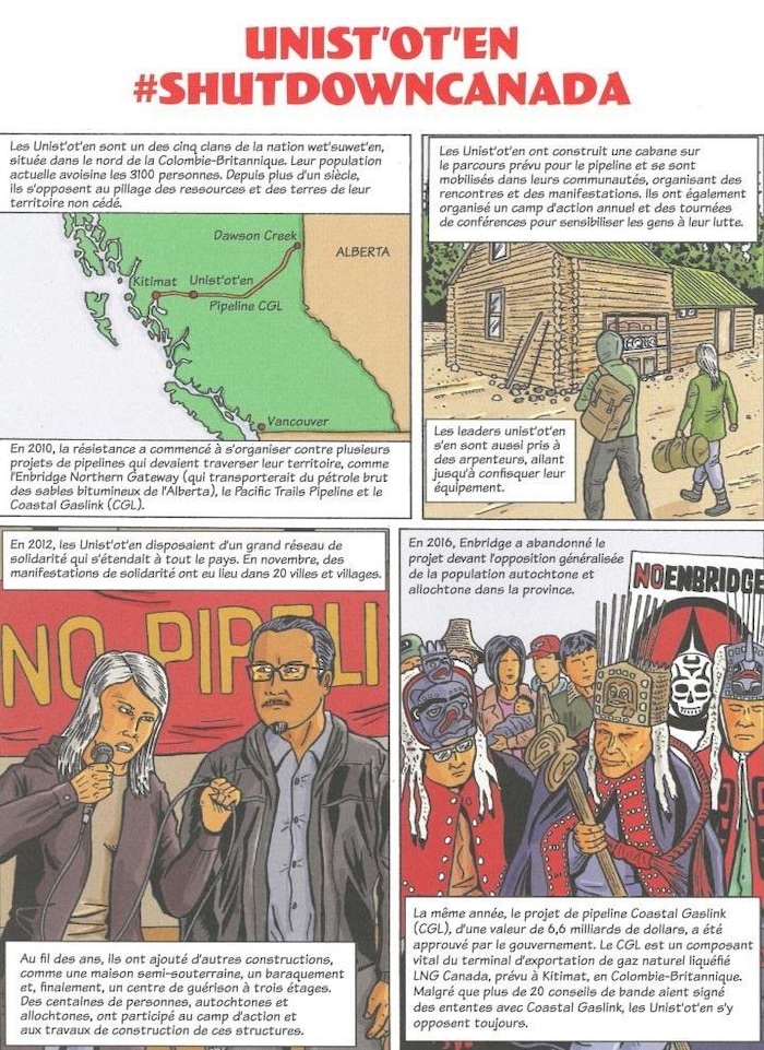 Page de la bande dessinée qui met en contexte les événements. 