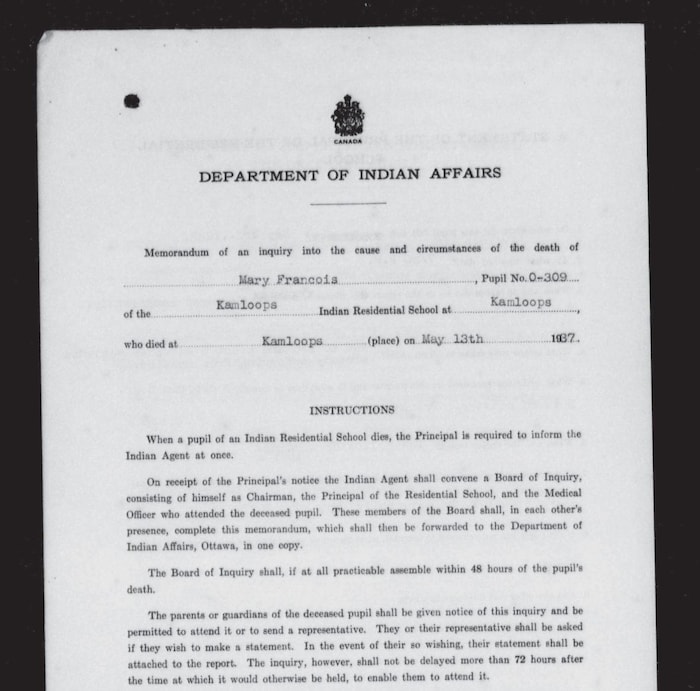 Un document officiel rédigé en anglais et daté de 1937.