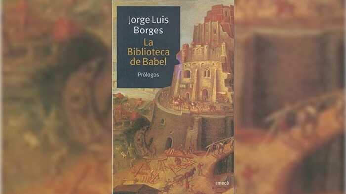 Couverture du livre en version originale espagnole : « La Biblioteca de Babel »