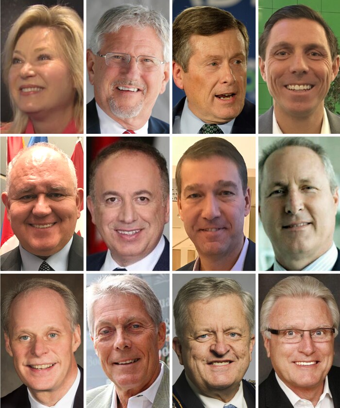 Photo des 12 maires dans une mosaïque