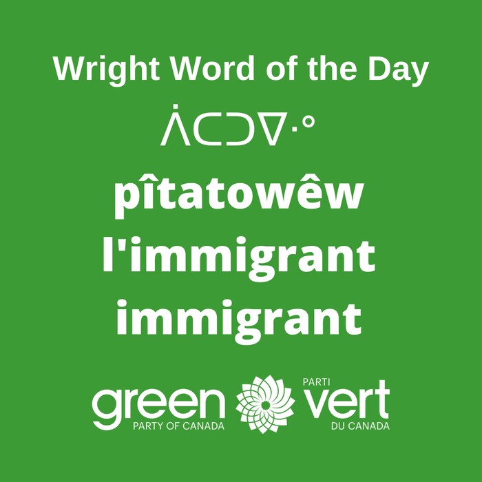 Publication sur les réseaux sociaux du candidat Michael Wright dans le cadre d'une plaidoirie pour un statut d'immigration complet et permanent pour tous les immigrants du pays.