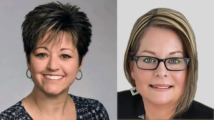 Un montage photo avec les deux nouvelles élues du Nouveau-Brunswick. 