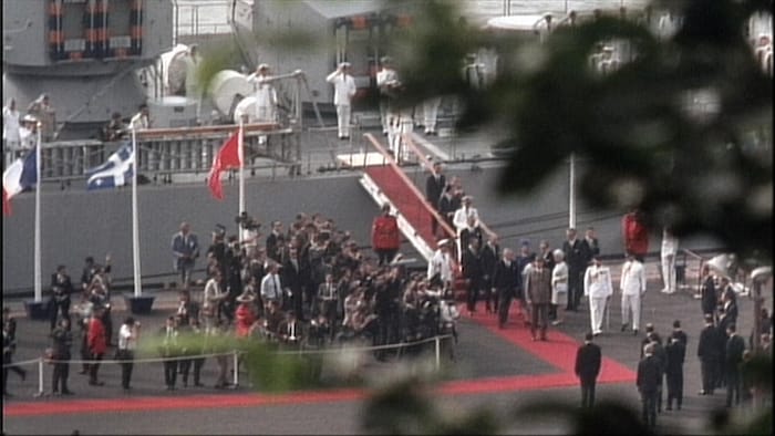 Charles de Gaulle arrive au Québec à bord du navire Colbert.