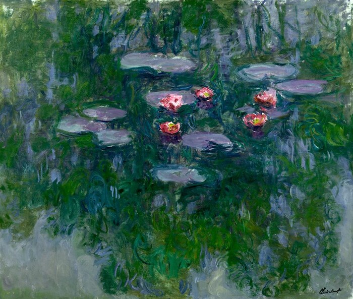 La toile Nymphéas, 1916–19  de Claude Monet, Musée Marmottan Monet, Paris