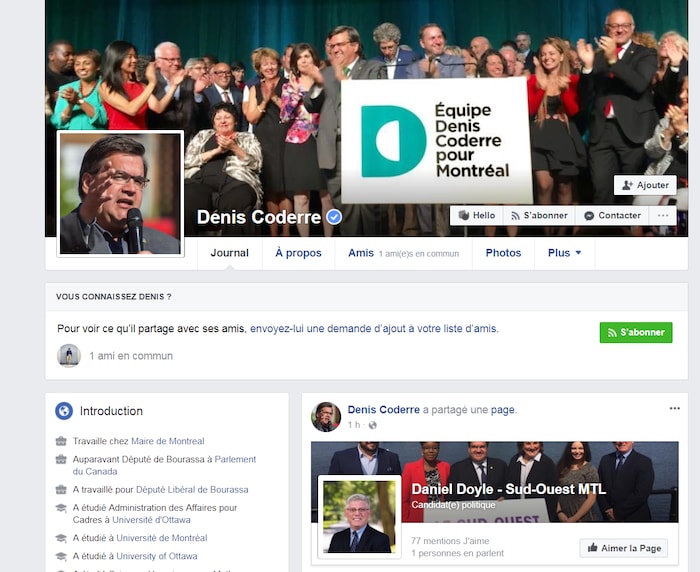 Profil public du maire sortant de Montréal, Denis Coderre