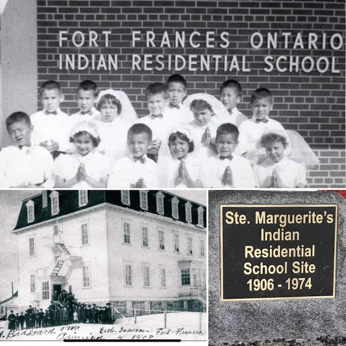 Photo d'archives des élèves du pensionnat St. Margaret de Fort Frances.
