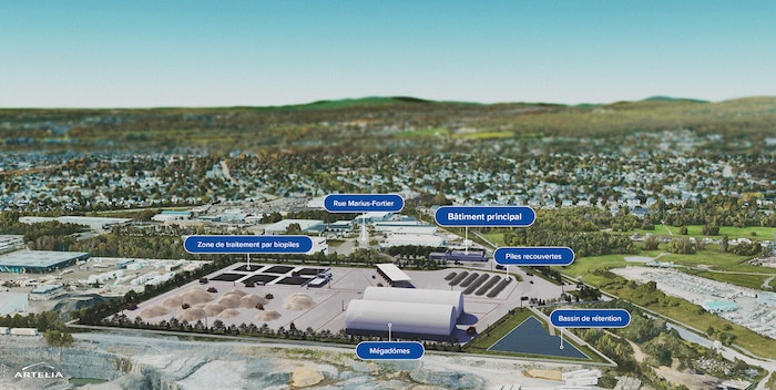 Une maquette du centre de valorisation imaginée par la Ville de Québec.