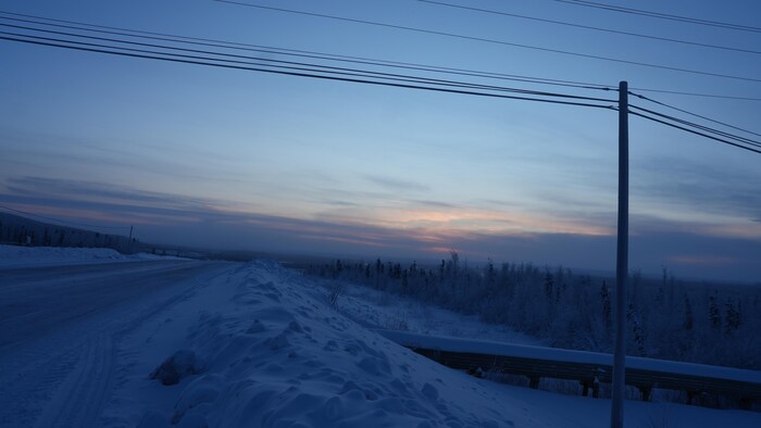Une photo du coucher de soleil.