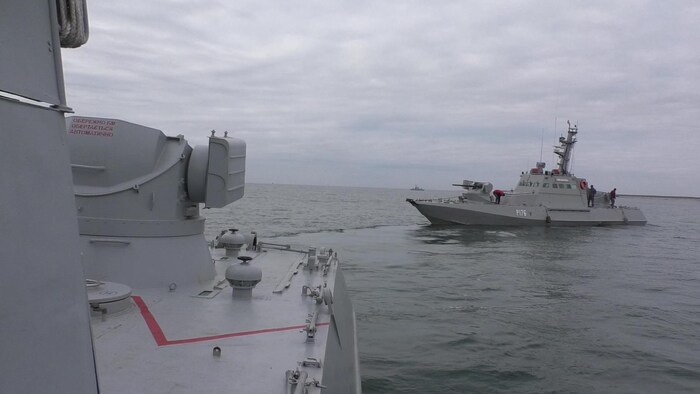 Un bateau de guerre ukrainien.