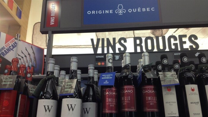 Section Origine Québec à la SAQ.