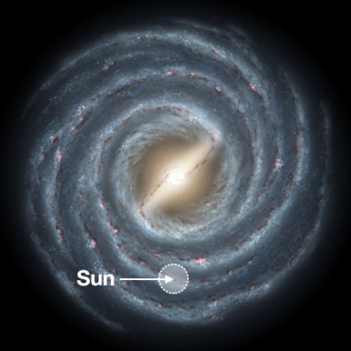 Illustration de la zone de la Voie lactée dans laquelle s'est concentrée la recherche d'exoplanètes.
