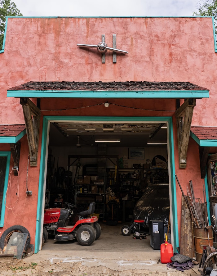L'entrée d'un garage. 