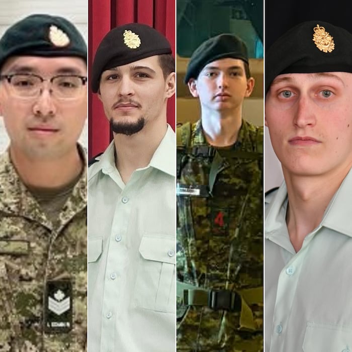 Montage photo des quatre militaires.