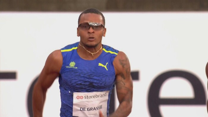 Andre De Grasse en action à la Diamond League d’Oslo.