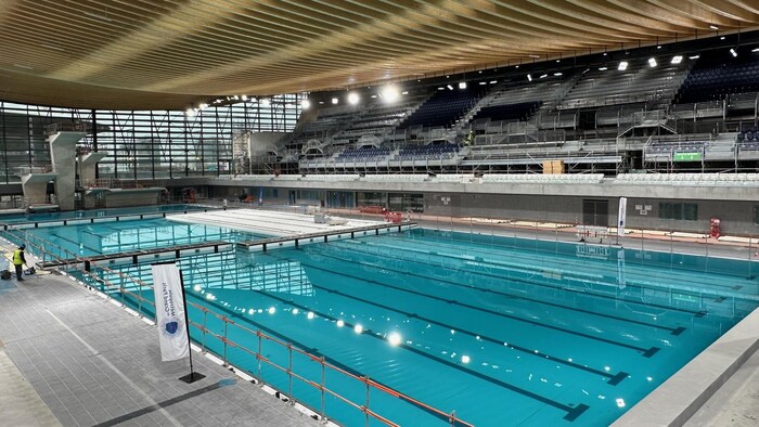 Premier test d’étanchéité du Centre aquatique olympique de Paris 2024