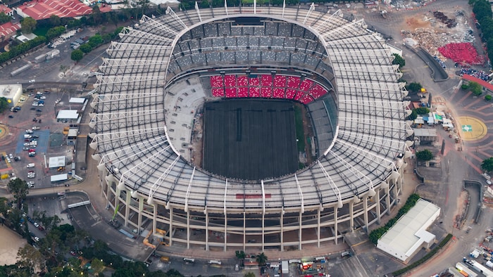 Vue aérienne d'un stade.