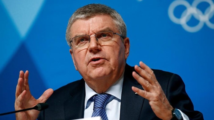 Thomas Bach durante una conferencia de prensa.