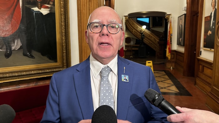 David Coon in the corridors of the legislature. 