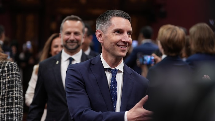 André Fortin lors de l'assermentation des députés libéraux à l'Assemblée nationale, le 20 octobre 2026.