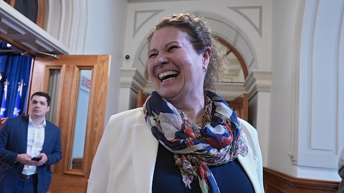 Marie-Karlynn Laflamme sourit.