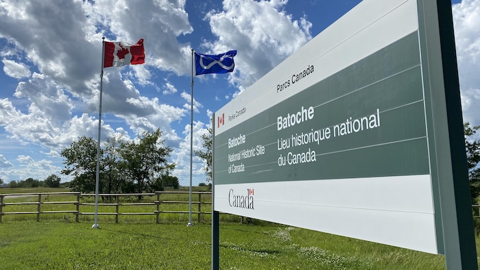Rentrée de Batoche, lieu historique national de Parcs Canada, en Saskatchewan.