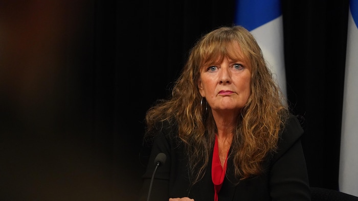 Lesley Hill en point de presse.