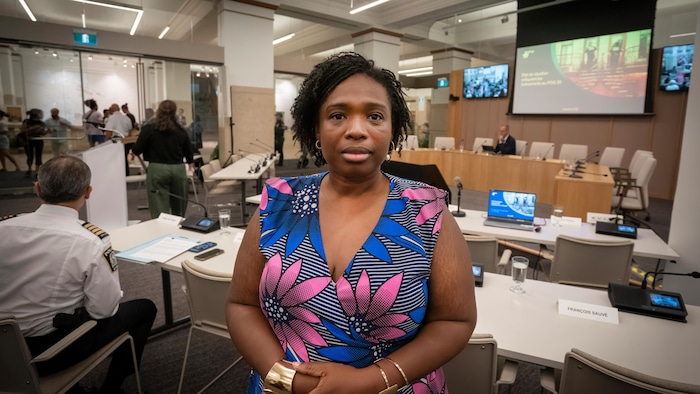 Anastasia Marcelin à la consultation publique sur les allégations de racisme au PDQ 39.