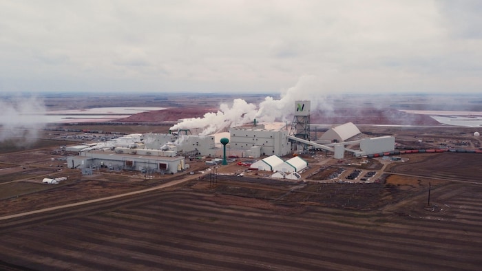 La mine de potasse Cory de Nutrien, en Saskatchewan, en 2023.
