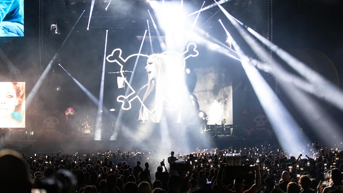 Le spectacle d'Avril Lavigne.