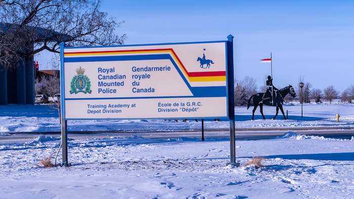 Le centre de formation de la Gendarmerie royale du Canada (GRC), la division dépôt, à Regina, en Saskatchewan.