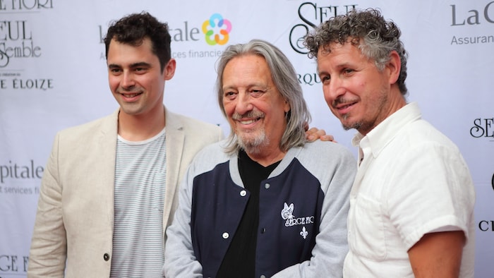 The singer with two men. serge fiori died age 73
