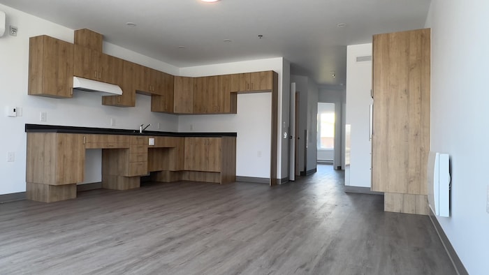 Intérieur de cuisine d'appartement.