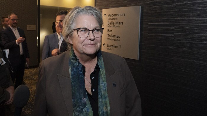 Chantal Rouleau au caucus de la Coalition avenir Québec à Brossard.
