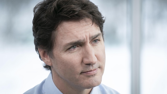 Plan rapproché de Justin Trudeau.