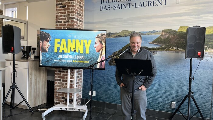 PIerre Lévesque et affiche du movie Fanny.