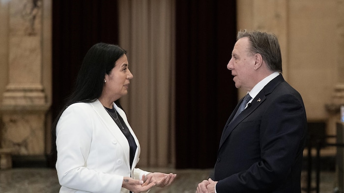 Soraya Martinez Ferrada et François Legault.