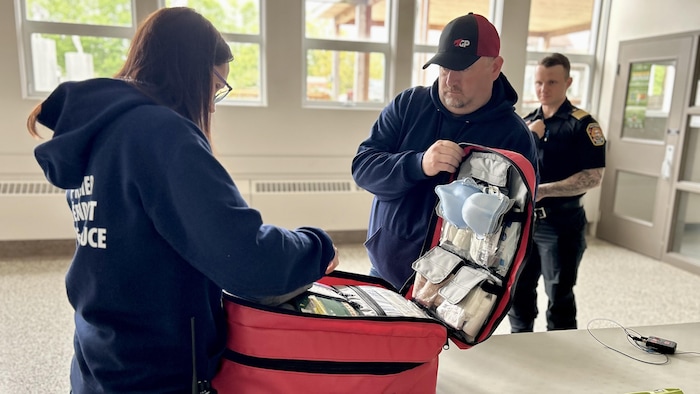 Des premiers répondants de Saint-Hilaire-de-Dorset, dans Chaudière-Appalaches.