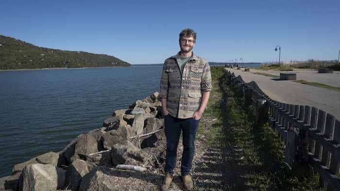 Clément Turgeon au quai de Baie-St-Paul.