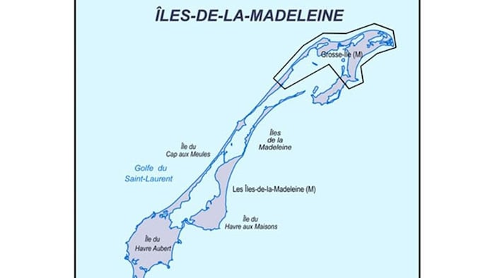 Carte de la circonscription des Îles-de-la-Madeleine.