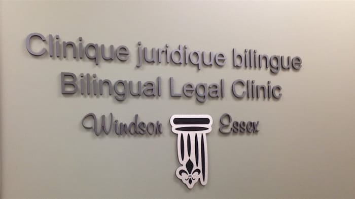 Affiche de la Clinique juridique bilingue de Windsor-Essex. 
